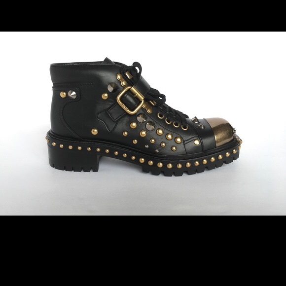 MIU MIU Studded Combat Boot NEW Black size EU 40 - Picture 2 of 13